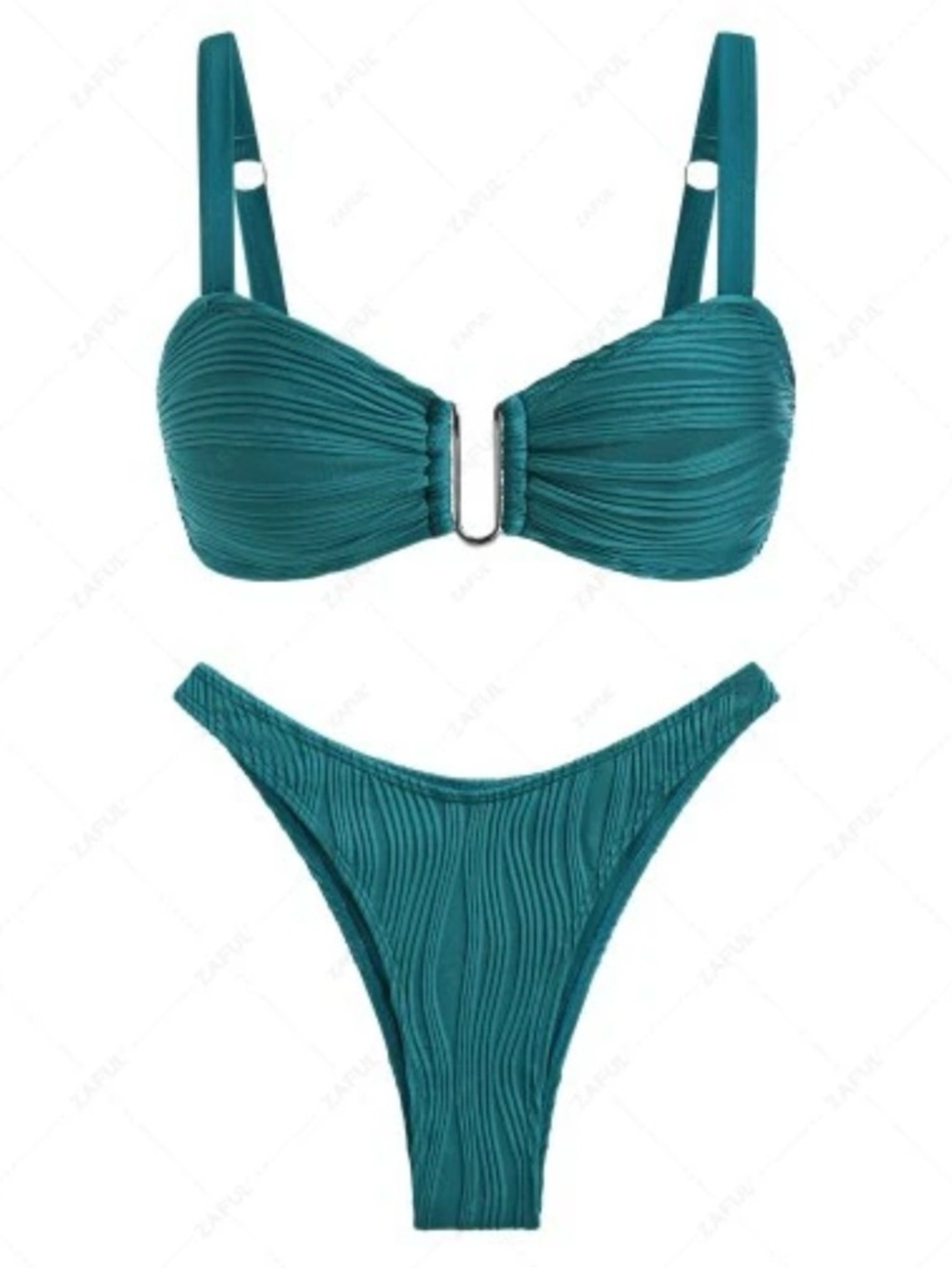 Zaful Teal Bikini Set